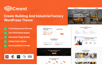 Cment - Create Building And Industrial Factory WordPress Theme