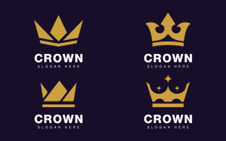 Crown Logo Royal King Queen vector symbol design, 13