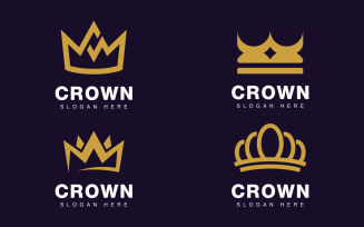 Crown Logo Royal King Queen vector symbol design, 14