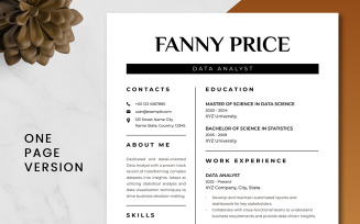 Data Analyst Resume Layout