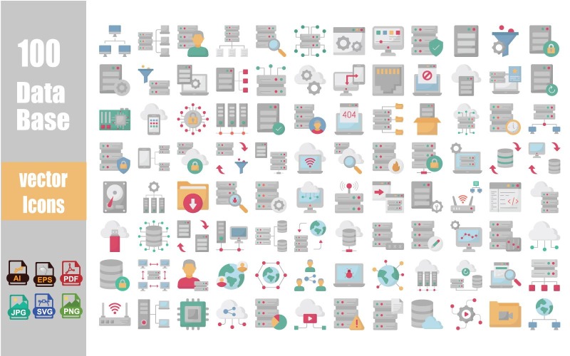 Database Vector Icon Pack Icon Set