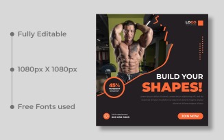 Fitness Gym Social Media Post Template Ver-2