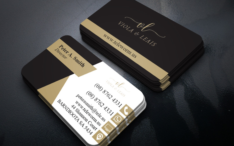 Minimal Business Card Design | Photoshop PSD | Corporate Identity Template v4