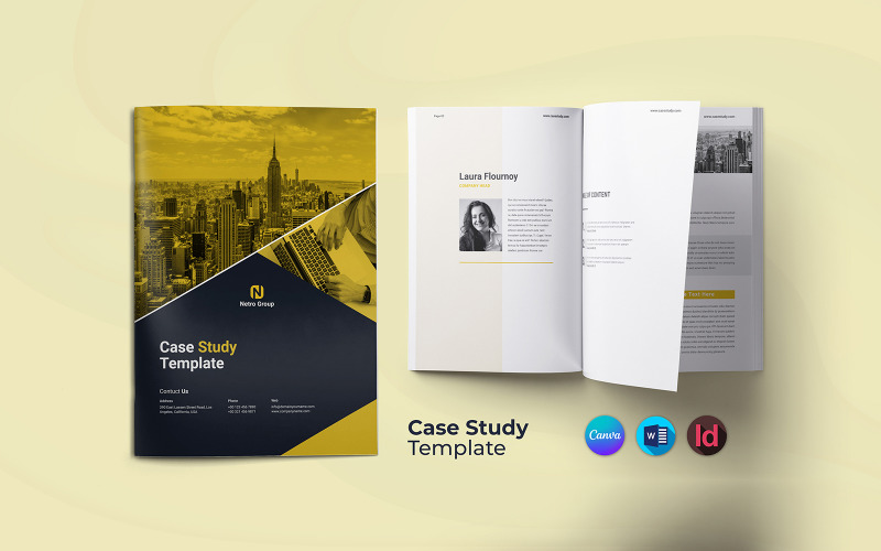 Professional Case Study Template | 8 Page Business Report Design | Editable in Canva and MS Word Corporate Identity