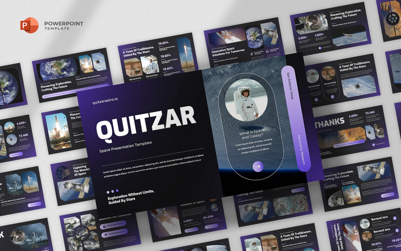 Quitzar - Space Science Powerpoint Template PowerPoint Template