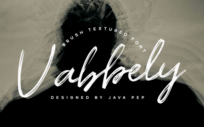 Vabbely / Brush Textured Typeface Font