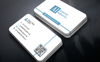 Geometric Design Business Card Template | Photoshop PSD | Modern Stylish Corporate Branding