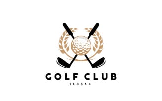 Golf Logo Game Sport Club Design Symbol V1