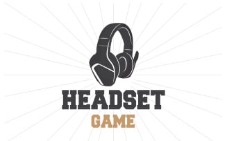 Headset Logo Design Headset Gamer Template V1