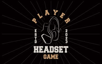 Headset Logo Design Headset Gamer Template V2