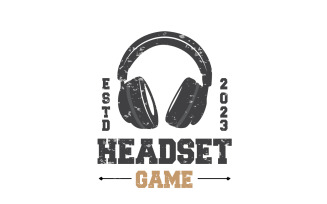 Headset Logo Design Headset Gamer Template V3