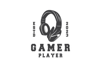 Headset Logo Design Headset Gamer Template V5