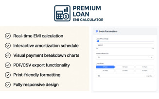 LoanPro - Professional Loan EMI Calculator & Amortization Schedule