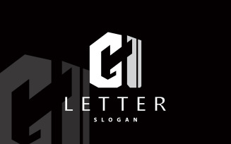 Minimal Initial GH Letter Logo V1