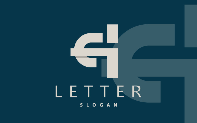 Minimal Initial GH Letter Logo V3 Logo Template