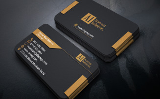 Modern Minimal Business Card Template | PSD | Corporate Identity v9