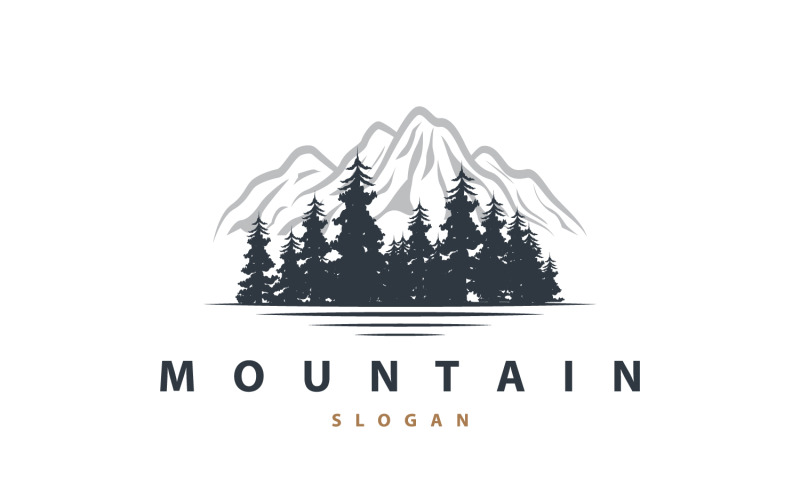 Mountain Nature Landscape Logo Simple V4 Logo Template
