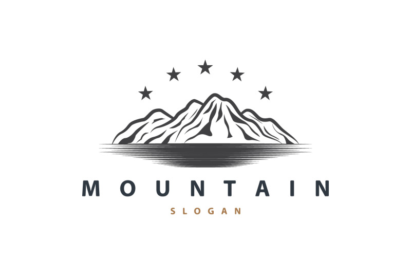 Mountain Nature Landscape Logo Simple V5 Logo Template