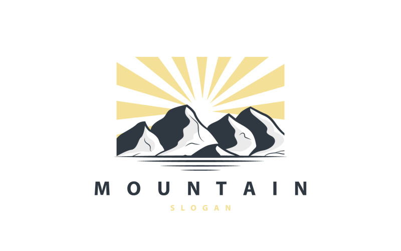 Mountain Nature Landscape Logo Simple V6 Logo Template