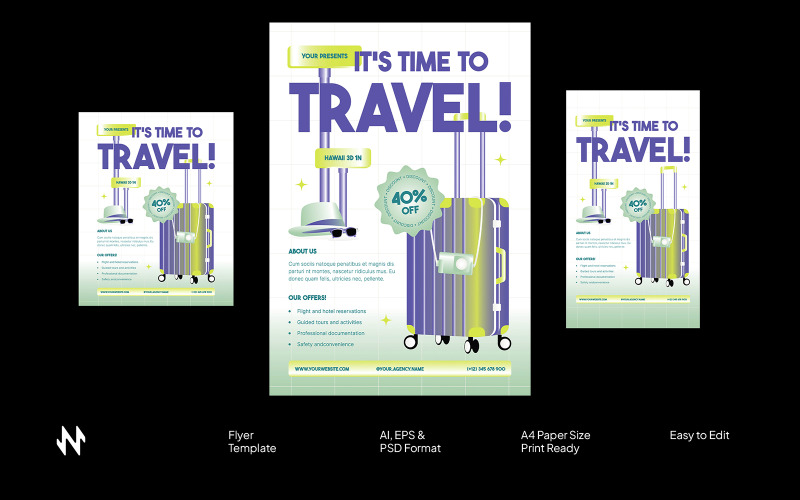Simple Travel Agency Flyer Corporate Identity
