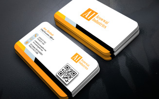 Elegant Black White Business Card PSD Template Stylish Professional