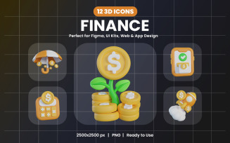 Finance 3D Icon Pack Design 214