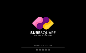 Flat Modern Square Logo Design
