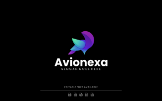 Gradient Modern Bird Logo Design
