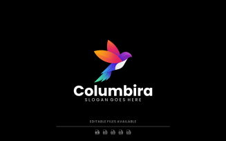 Gradient Modern Dove Logo Design 8412