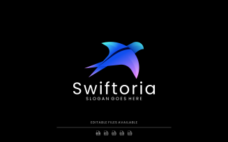 Gradient Modern Swallow Logo Design 3013265