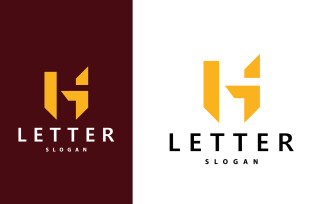 Minimal Initial GH Letter Logo V6