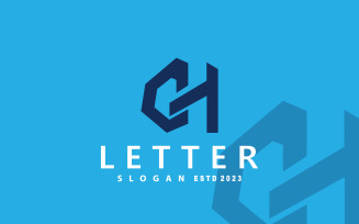 Minimal Initial GH Letter Logo V7