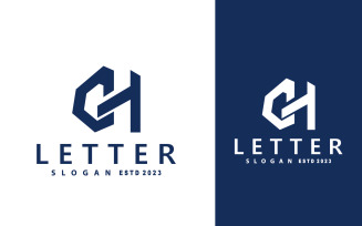 Minimal Initial GH Letter Logo V8