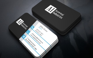 Modern Geometric Business Card Template PSD Creative Professional