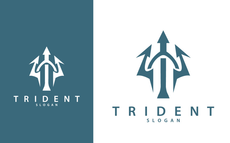 Neptune Poseidon Trident Logo V10 Logo Template