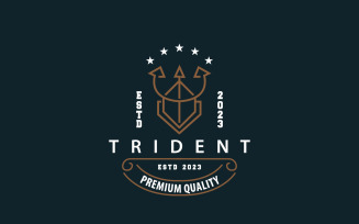 Neptune Poseidon Trident Logo V5