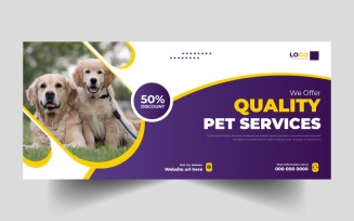 Pet Care Social Media Facebook Cover Template Ver-2