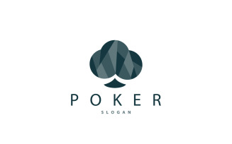 Poker Card Logo Classic Gambling Game V7