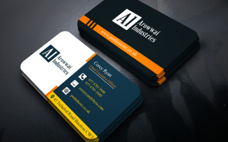 Professional Corporate Business Card PSD Template Clean Modern Design