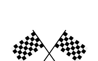 Rally Racing Checkered Flags Vector Illustration Isolated