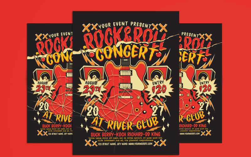 Rock and Roll Music Party Corporate Identity