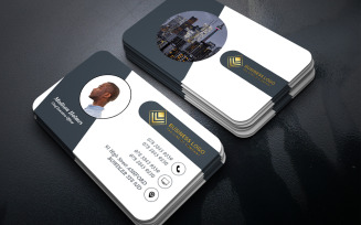 Sleek Professional Business Card PSD Template Modern Corporate