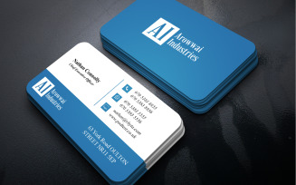 Stylish Modern Business Card PSD for Corporate Branding