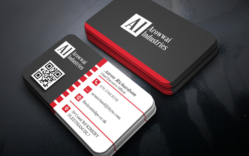 Stylish Modern Business Card Template PSD Corporate Professional Corporate Identity