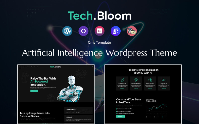 Tech.Bloom - Artificial Intelligence(AI) WordPress theme WordPress Theme