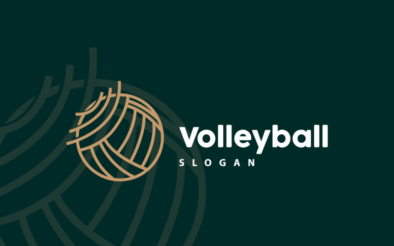 Volleyball Logo Sport Simple V1 Logo Template
