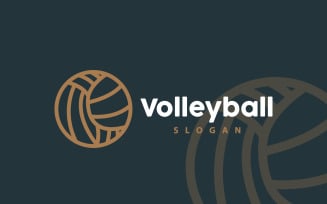 Volleyball Logo Sport Simple V2