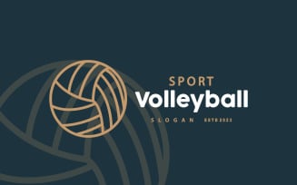 Volleyball Logo Sport Simple V5