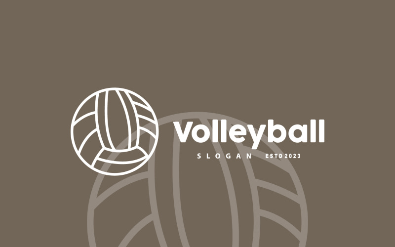 Volleyball Logo Sport Simple V6 Logo Template