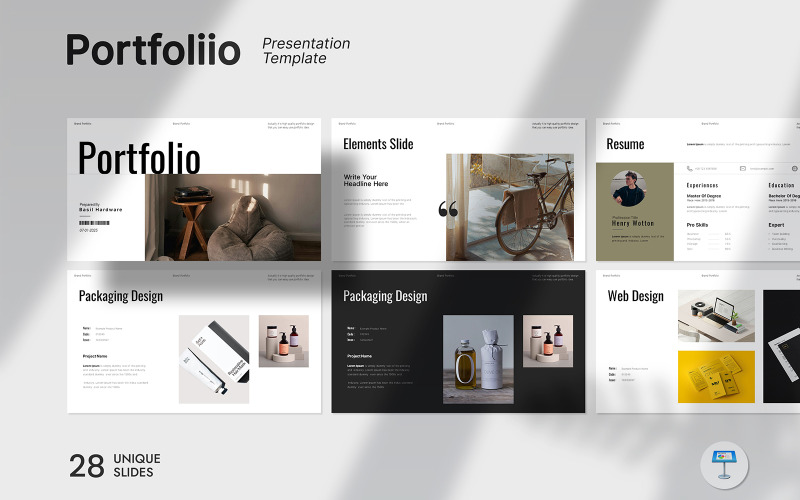 Clean Portfolio Keynote Presentation Template Keynote Template